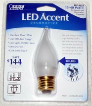 (12 Lot) Accent Led 1.1W CA9.5 Frost Flame-Tip Candelabra E26 BPEFF/LED 20-LEDS - $114.36