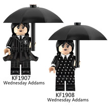 2 Pcs Wednesday Addams Horror Series Building Minifigure Toys - £6.75 GBP