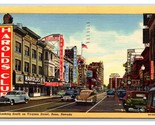 Virginia Street View Reno Nevada NV Linen Postcard R6 - $3.91