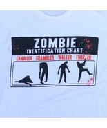 Zombie Identification Chart T Shirt Crawler Shambler Walker Thriller Adu... - £11.34 GBP