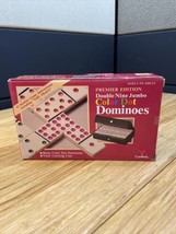 Cardinal Premier Edition Double Nine Jumbo Color Dot Dominoes KG JD - $19.80