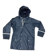 Hanna Andersson Blue Hello Rain Waterproof Hooded Jacket Girls Boys 8 / ... - $37.36 CAD