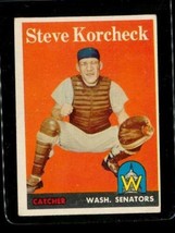 Vintage Baseball Trading Card Topps 1958 #403 Steve Korcheck Washington Senators - £8.39 GBP