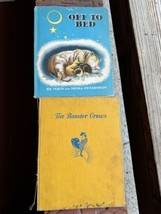 Vtg Book Lot 2 Maud Miska Petersham Rooster Crows American 1945 Off to Bed 1961 - £39.04 GBP