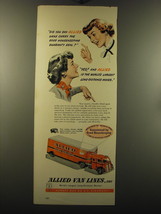 1949 Allied Van Lines Ad - Did you say Allied vans carry the good housekeeping - £14.76 GBP