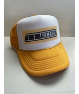 Vintage Yamaha Motorcycle Hat Trucker Hat adjustable Gold Yellow Cap - $25.86 CAD