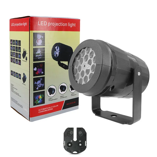 Christmas Lights Party Snowflake Laser Projector Led Stage Light Rotating Xmas P - £66.76 GBP