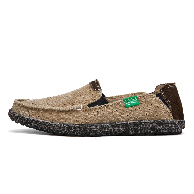Summer Denim Canvas Men Breathable Casual Shoes Outdoor Non-Slip Sneaker... - $36.72