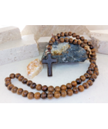 Cross Necklace Pendant Walnut 8mm Unisex Pendant 7BC8 - $18.50
