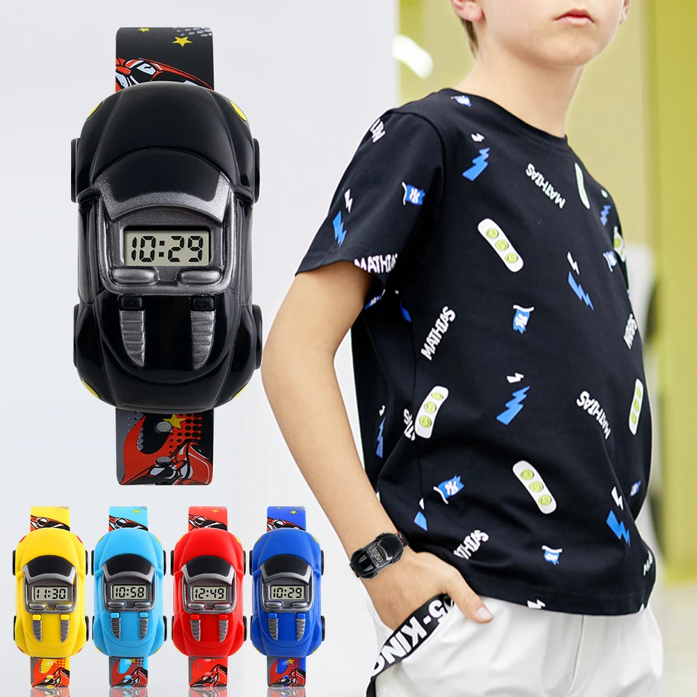 Play Cartoon Car Play Watch Toy for Boy Baby Fashion Electronic Watches Innovati - £23.12 GBP