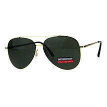 Unisex Pilot Sunglasses Thin Metal Spring Hinge Frame UV 400 - £7.82 GBP