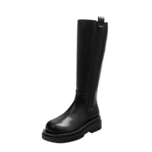 Autumn and Winter Women&#39;s Knee-length Thick-soled Martin Boots Women&#39;s Microfibe - £80.58 GBP