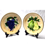 Vintage Decorative Wall Plates - Grapes And Pears - Pair Of 2 - NOT FOOD... - $29.84 CAD