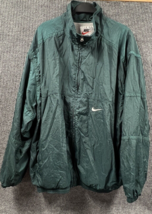 VTG Nike Jacket Mens XXL White Tag Windbreaker Coat Green Full Front Zip Pockets - £27.95 GBP