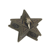 Raven Skull Pentagram Shaped Bronze Finished Trinket Box Wicca Pagan - £33.86 GBP