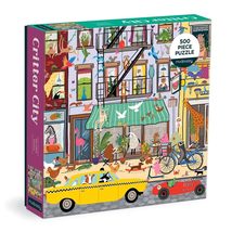 Mudpuppy&#39;s Critter City 500 Piece Family Puzzle, Bold Illustrations of Y... - $11.92