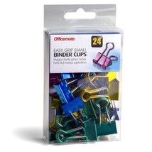Officemate Easy Grip Binder Clips, Metallic, Small, Pack of 24 - £9.37 GBP