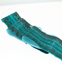 Real Snakeskin Leather Pelt shoemaking Craft Supply Unbleached Turquoise... - $18.54+
