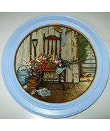 Norman Rockwell&#39;s Spring Flowers Plate Collectible with wall mounted hanger - $15.95