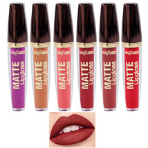 6 Pc Assorted Matte Lip Gloss Lipstick Bold Colors Cream Beauty Cosmetics 0.21Oz - £18.97 GBP