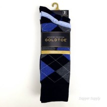 Gold Toe Signature Collection Crew Mens Dress Socks 3 Pair Size 6-12.5 F... - $14.84