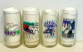 1992, 1993, 1994 &amp; 1995 Kodak Kentucky Derby Trivia 4 Glass Set MINT Condition - £37.39 GBP