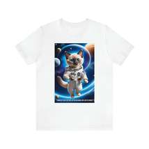 Cat Breeds in Space - Siamese Breed - Unisex Jersey Short Sleeve Tee - $19.92+