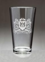 O&#39;Shaughnessy Irish Coat of Arms Pint Glasses (Sand Etched) - £54.35 GBP