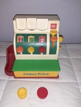 Vintage 1990 Fisher Price Cash Register #2044 BELL WORKS-2 COINS - $19.20