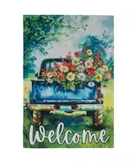 Flower Truck Welcome Garden Flag- 2 Sided Message, 12" x 18" - $9.99