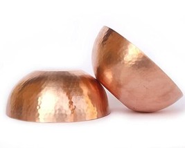 Handmade Vintage Pure Copper Serving Cereal Bowl Set, Ideal for Aroma Diffuser F - $74.83