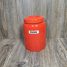 Vintage Hall Radiance Flour Canister and Lid Chinese Red, Superior Quality - $110.00