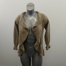 Scent of Woman Beige Open Cable Knit Cardigan Sweater Size Medium - $12.86