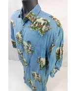 Paradise Collection, Light Blue with Multicolor Designs Hawaiian Shirt, ... - $402.80 MXN