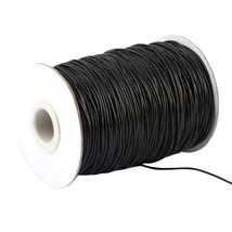 1Mm 175 Yards Waxed Cord For Jewelry Making,Black Polyester Beading Thread For B - £20.43 GBP