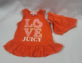 Vintage Baby Girl LOVE Juicy Couture Orange Summer Tank Dress Drop Waist... - £11.62 GBP