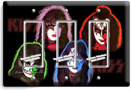 Kiss Hard Rock Band Solo Album Inspired 3 Gfi Switch Wall Plate Music Studio Art - £16.04 GBP
