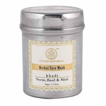 Khadi Natural Neem Basil Mint Face Pack 50 gm Anti Acne Ayurvedic Skin Beauty - £14.05 GBP
