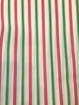 Vintage Fabric Striped Pink Green Preppy Cottage Cotton 1981 Nettlecreek... - £59.55 GBP