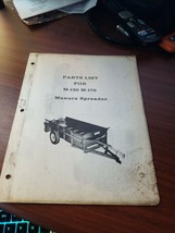 parts list for M130 M-170 Manure Spreader Jadco Mfg. Wisconsin - £3.85 GBP