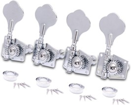 Metallor Vintage Open Gear Machine Heads Tuners Tuning Pegs 4 In Line Ri... - £29.08 GBP
