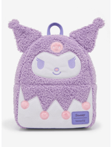 Loungefly Sanrio Kuromi Purple Pastel Fuzzy Mini Backpack - £63.80 GBP