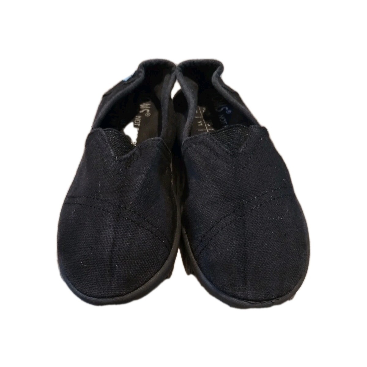 TOMS Youth Classic Slip-Ons – Black – Size 1 Item image 4