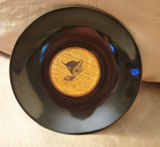 Vintage Black COUROC Bowl Inlaid Wood Sleeping CHESSIE KITTEN Cat C&amp;O Ra... - £42.48 GBP