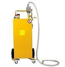 30 Gallon Gas Caddy Fuel Diesel Oil Transfer Tank, 4 Wheels Portable Pump New - £243.79 GBP