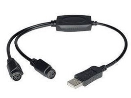 Compact usb to ps/2 keyboard/mouse adapter ps/2 (f) to usb(m) - $32.47