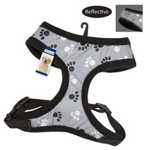 Casual Canine Reflective Pawprint Harness S Black - $921.73 MXN