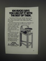 1990 Delta 18&quot; Electronic Variable Speed Scroll Saw Ad - 100 bucks says you can - £14.50 GBP