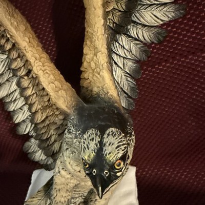 Vintage 1970 Fraser Art Osprey Fish Hawk 18" Bird Sculpture Wall Plaque Bossons  Item image 11