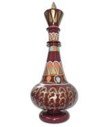 LT432 Dream Of Janie Genie Hand Painted Mouth-Blown Glass Brown Gold Bottle - £49.51 GBP